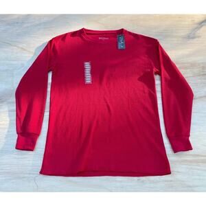 GALAXY Harvic Long Sleeve Sweat‎ Shirt Relaxed Fit Cotton Men's Red SIZE SMALL